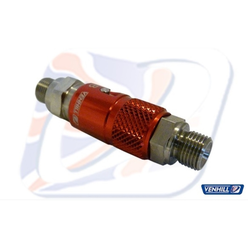 Quick release inline coupling Venhill 1/8TH BSP titanium
