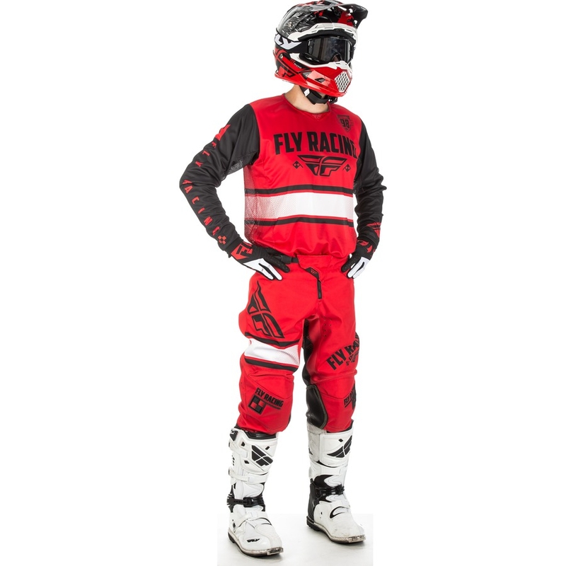 Motokros majica FLY Racing Kinetic ERA 2018 - ZDA rdeča in črna