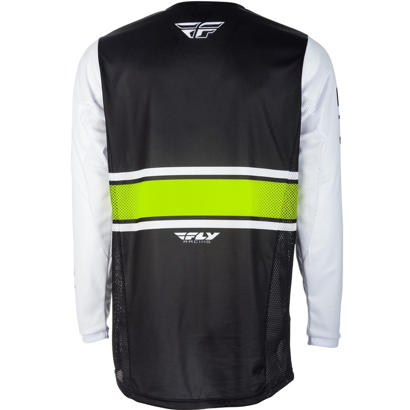 Motokros dres FLY Racing Kinetic ERA 2018 - ZDA belo-črna