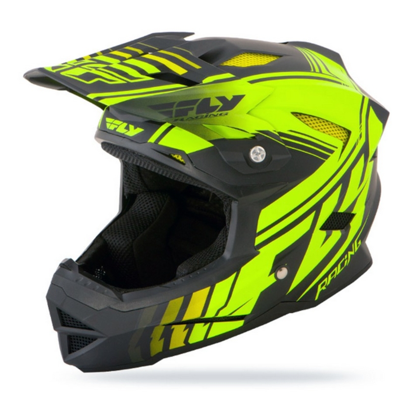 Motokros čelada FLY Racing DEFAULT - ZDA črno-rumena