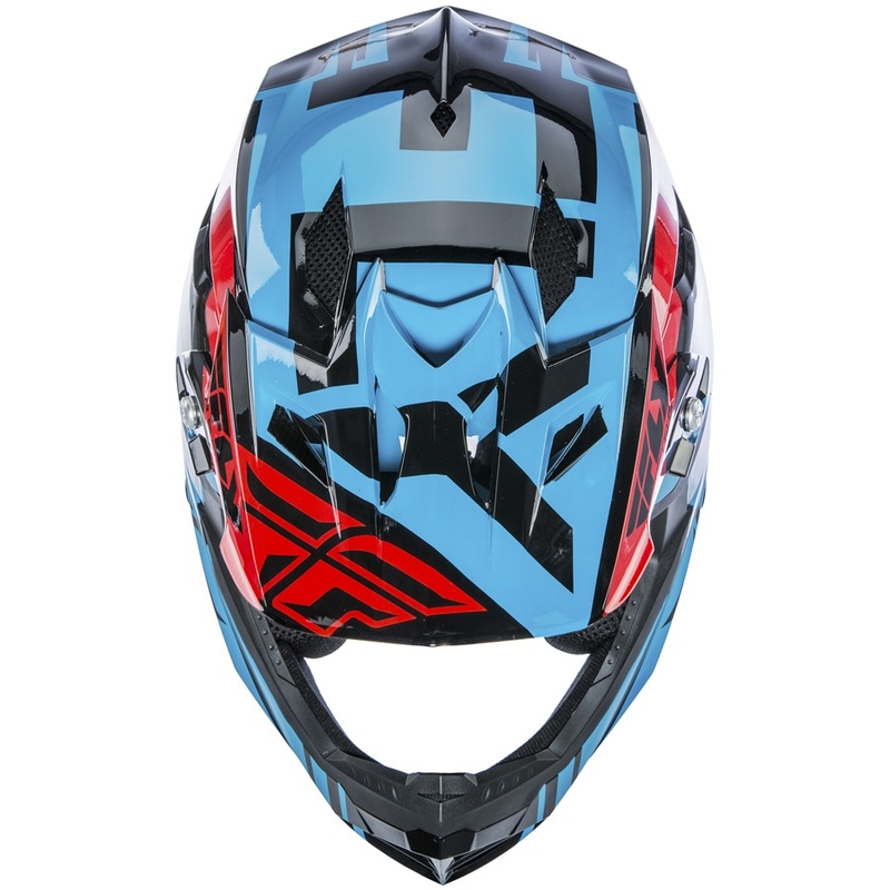 Motokros čelada FLY Racing DEFAULT - ZDA modro-rdeča