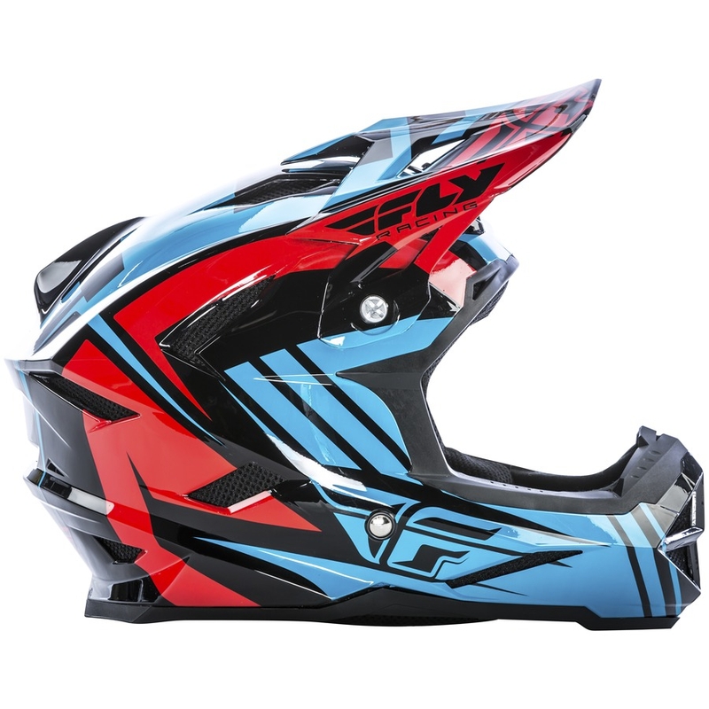 Motokros čelada FLY Racing DEFAULT - ZDA modro-rdeča