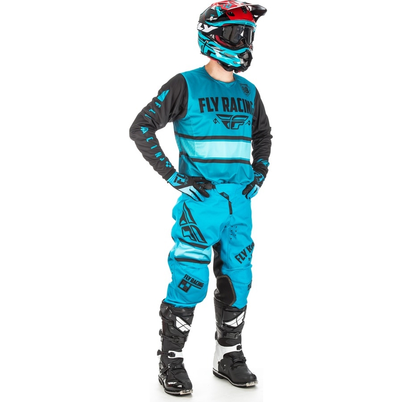 Motokros dres FLY Racing Kinetic ERA 2018 - ZDA modro-črna