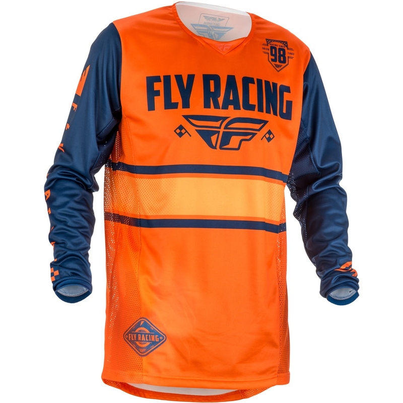 Motokros dres FLY Racing Kinetic ERA 2018 - ZDA oranžno-modra