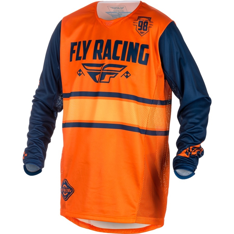 Motokros dres FLY Racing Kinetic ERA 2018 - ZDA oranžno-modra
