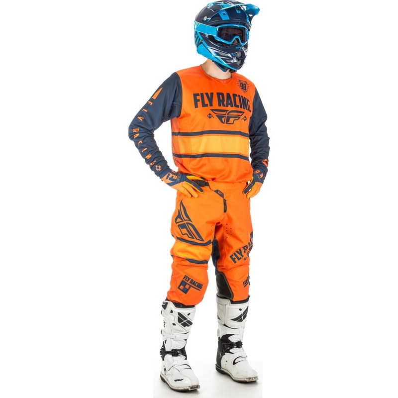 Motokros dres FLY Racing Kinetic ERA 2018 - ZDA oranžno-modra