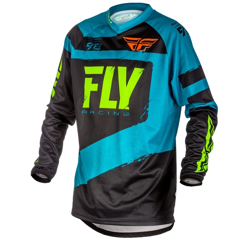 Motokros majica FLY Racing F-16 2018 - ZDA modro-črna