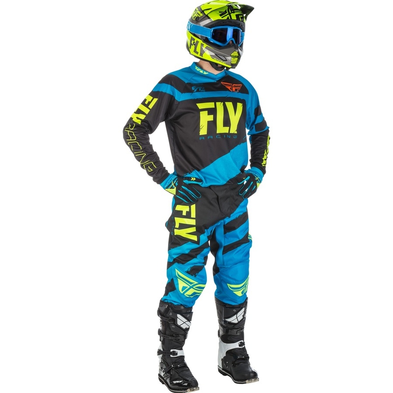 Motokros majica FLY Racing F-16 2018 - ZDA modro-črna
