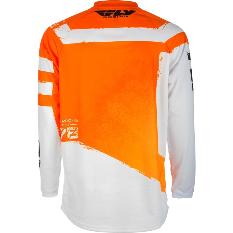 Motokros majica FLY Racing F-16 2018 - ZDA oranžna in bela