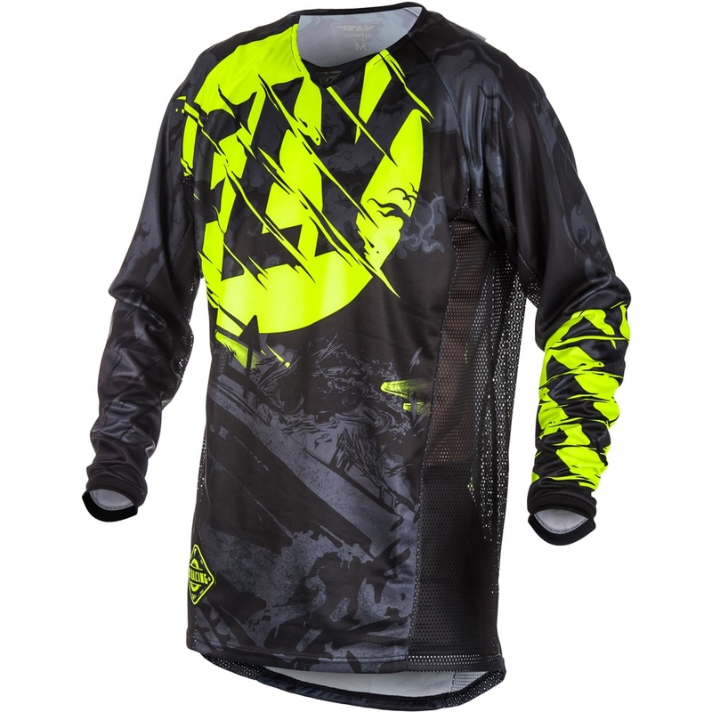 Motokros majica FLY Racing Kinetic OUTLAW 2018 - ZDA black-fluo yellow