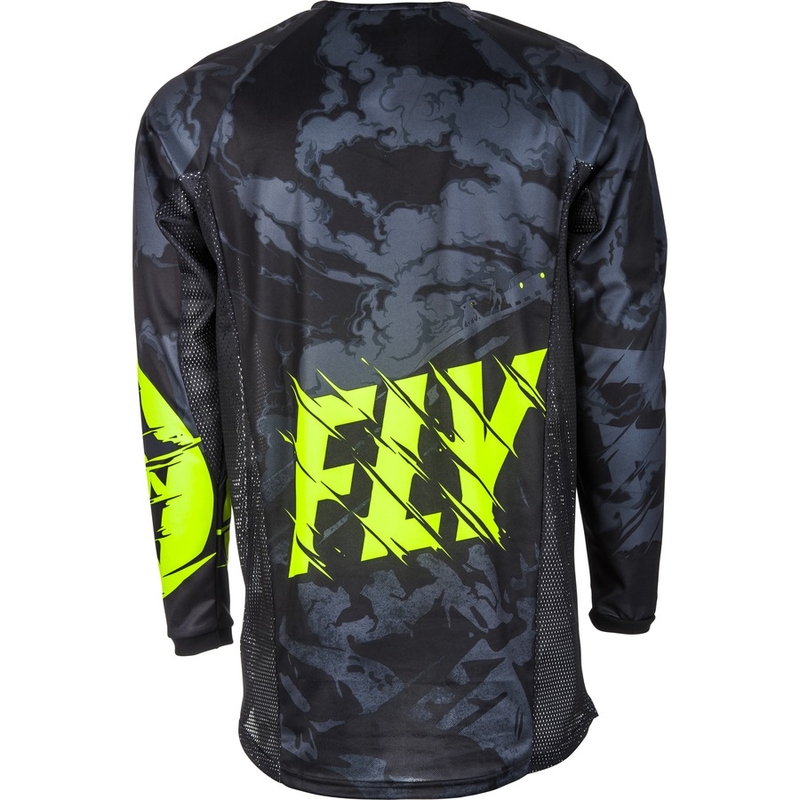 Motokros majica FLY Racing Kinetic OUTLAW 2018 - ZDA black-fluo yellow