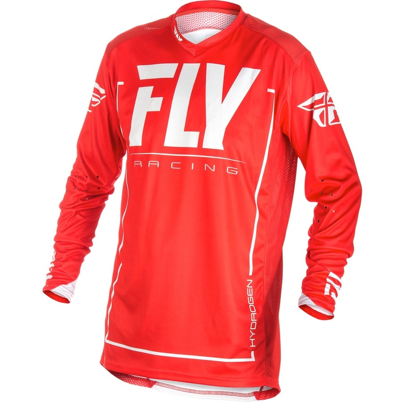 Motokros majica FLY Racing LITE 2018 - ZDA rdeča in bela