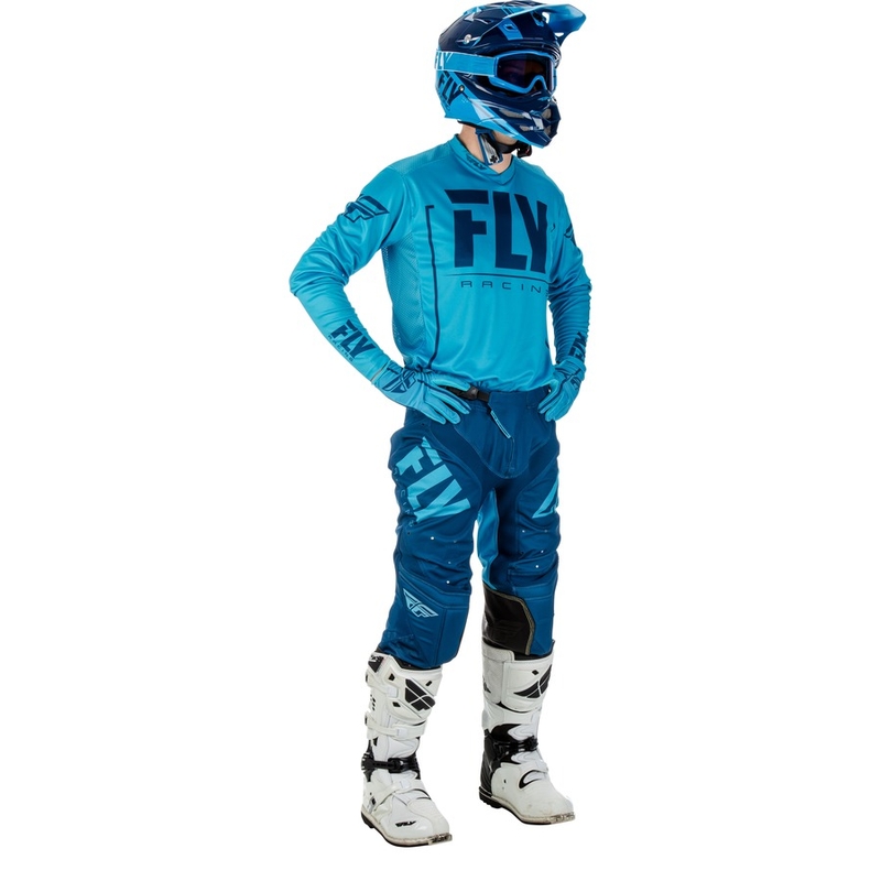 Motokros majica FLY Racing LITE 2018 - ZDA modra