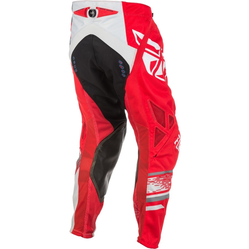 Motokros hlače FLY Racing EVO 2018 - ZDA rdeče-sivo-belo