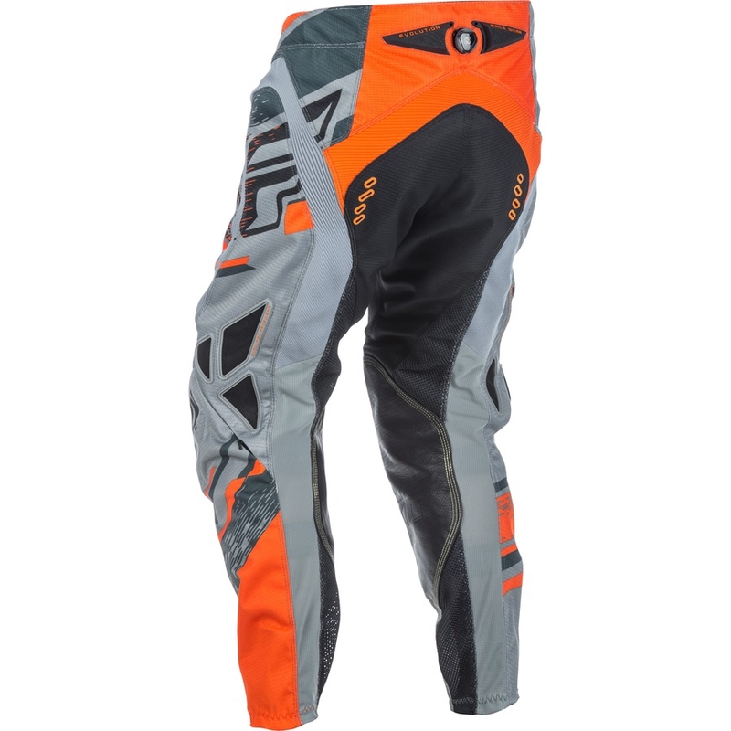 Motokros hlače FLY Racing EVO 2018 - ZDA sivo-oranžno-črne