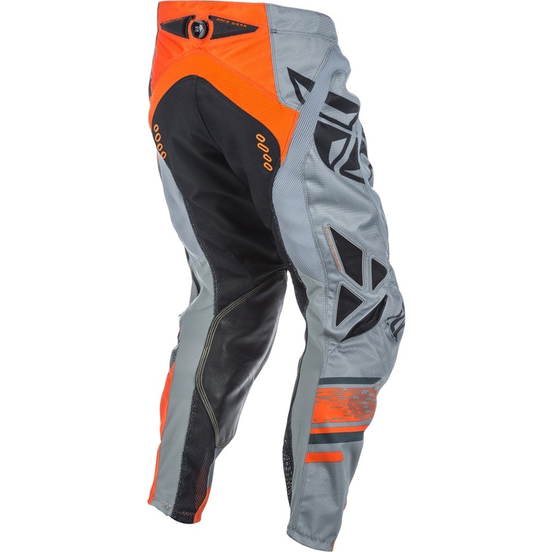 Motokros hlače FLY Racing EVO 2018 - ZDA sivo-oranžno-črne