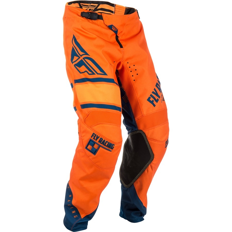 Motokros hlače FLY Racing Kinetic ERA 2018 - ZDA oranžno-modre
