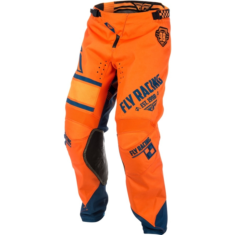 Motokros hlače FLY Racing Kinetic ERA 2018 - ZDA oranžno-modre