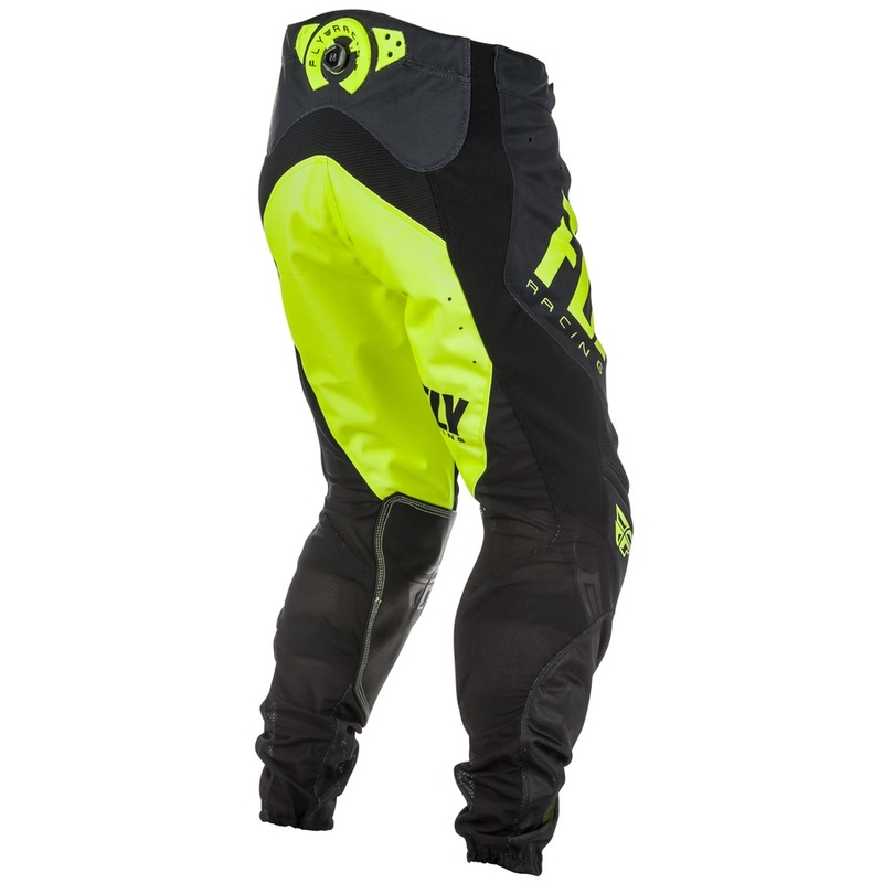 Motokros hlače FLY Racing LITE 2018 - ZDA črno-fluo rumena