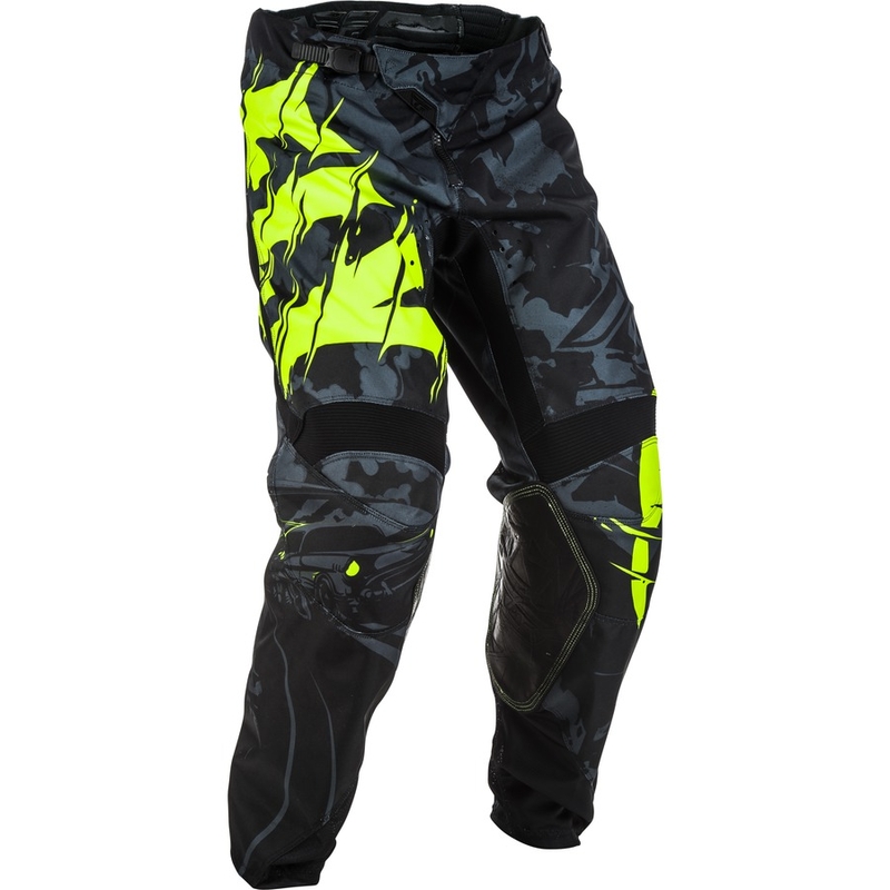 Motokros hlače FLY Racing Kinetic OUTLAW 2018 - ZDA black-fluo yellow