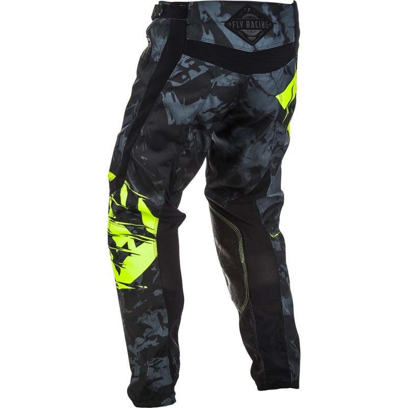 Motokros hlače FLY Racing Kinetic OUTLAW 2018 - ZDA black-fluo yellow