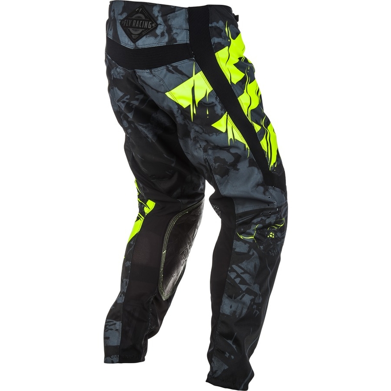 Motokros hlače FLY Racing Kinetic OUTLAW 2018 - ZDA black-fluo yellow