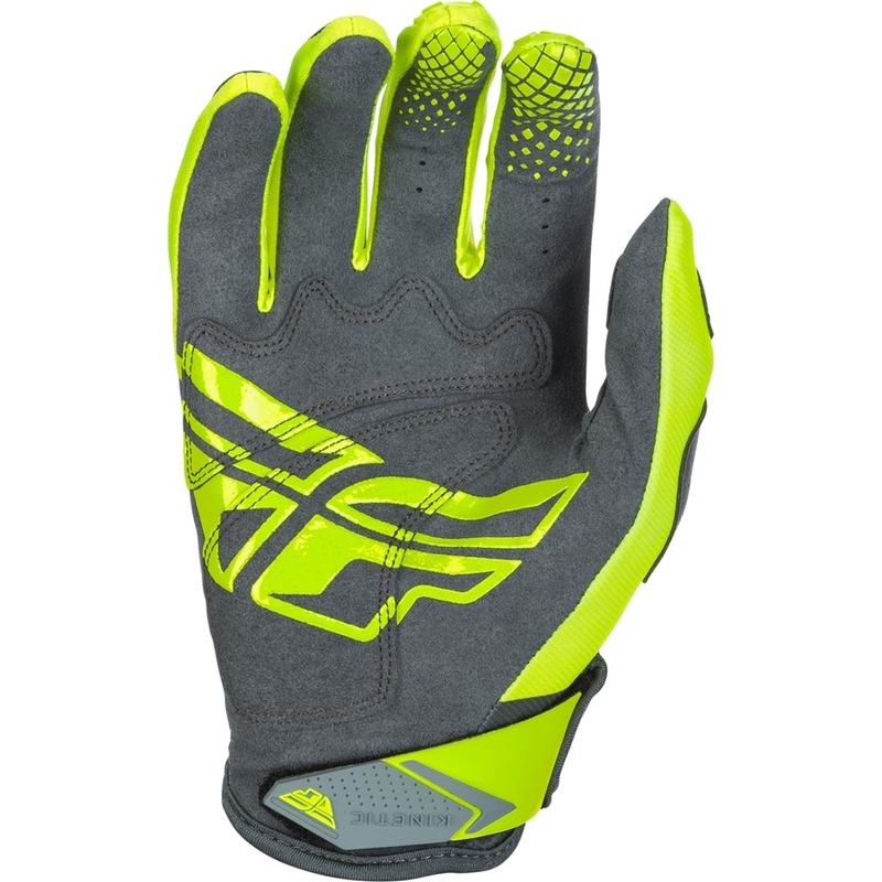 Motokros rokavice FLY Racing Kinetic 2018 - ZDA sivo-fluo rumena