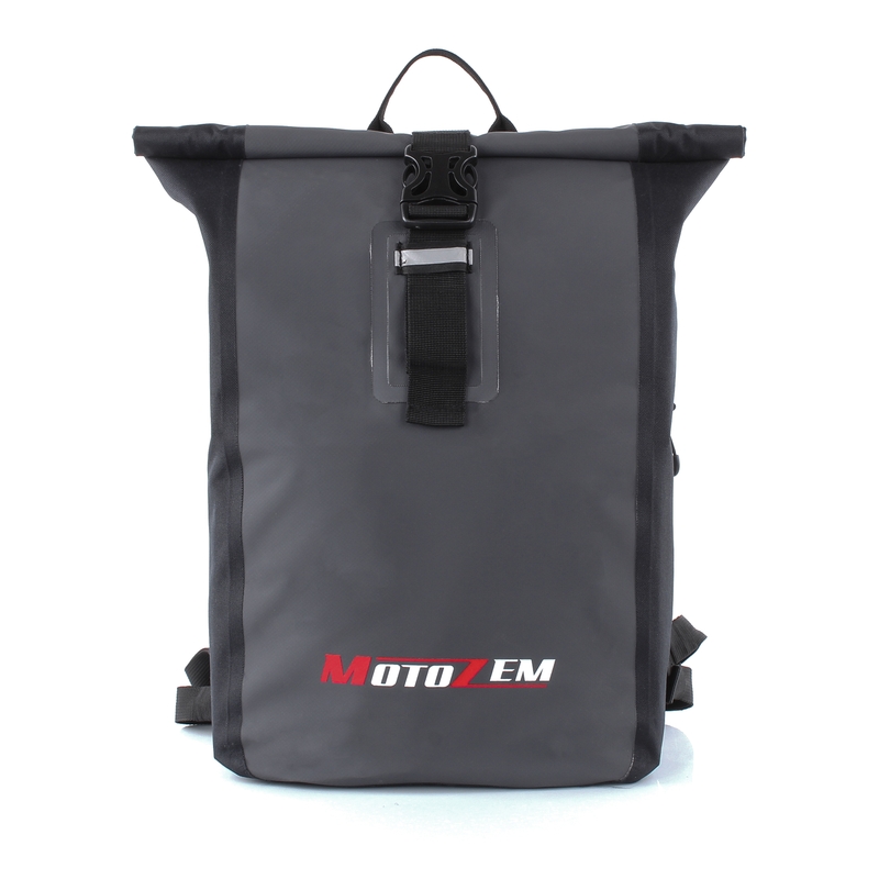MotoZem nepremočljiv nahrbtnik črno-siv