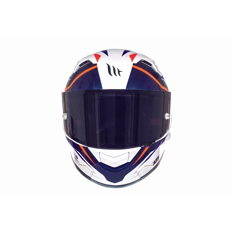 MT Kre Intrepid SV integralna motoristična čelada bela-fluo rdeča