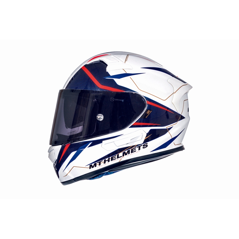 MT Kre Intrepid SV integralna motoristična čelada bela-fluo rdeča