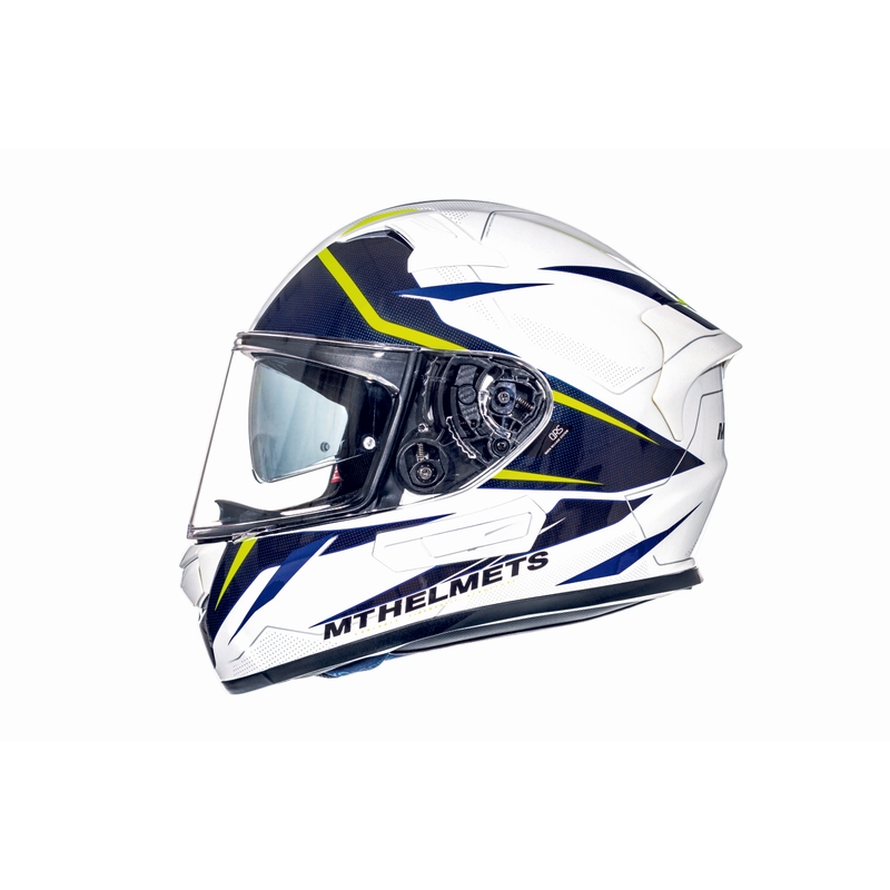 MT Kre Intrepid SV integralna motoristična čelada bela-fluo rumena
