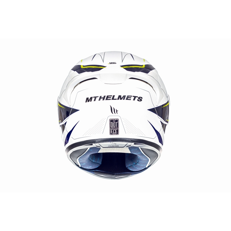 MT Kre Intrepid SV integralna motoristična čelada bela-fluo rumena