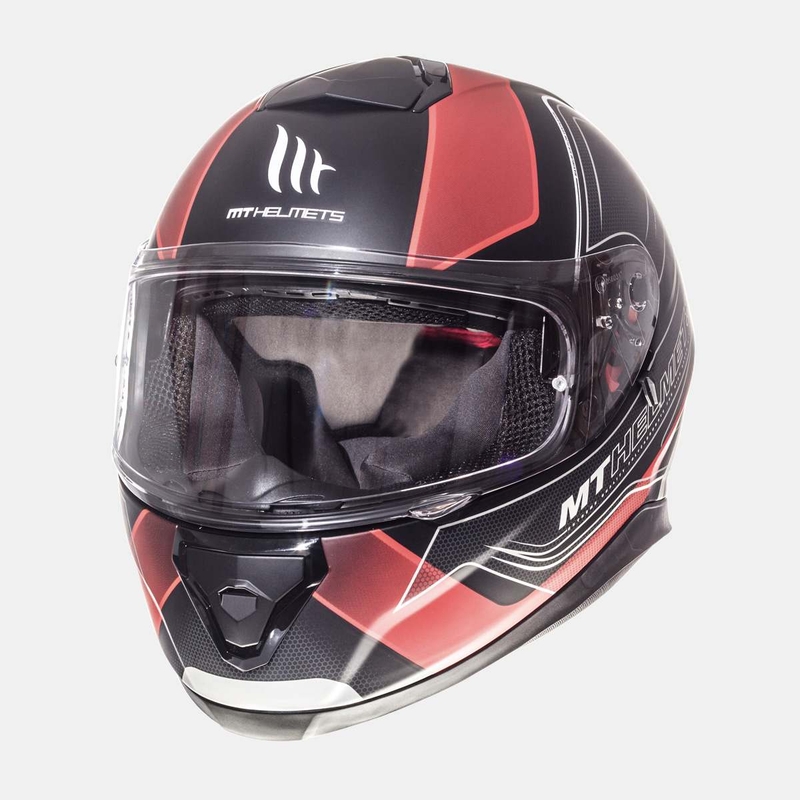 MT Thunder 3 SV Trace integralna motoristična čelada črna mat-rdeča