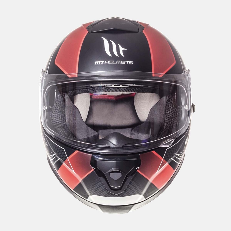 MT Thunder 3 SV Trace integralna motoristična čelada črna mat-rdeča
