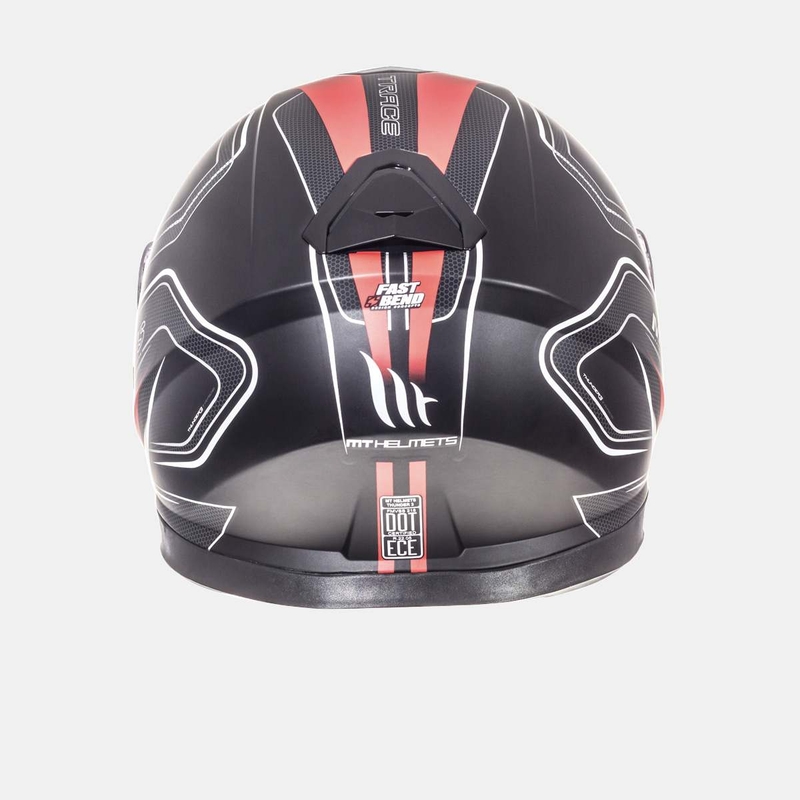 MT Thunder 3 SV Trace integralna motoristična čelada črna mat-rdeča
