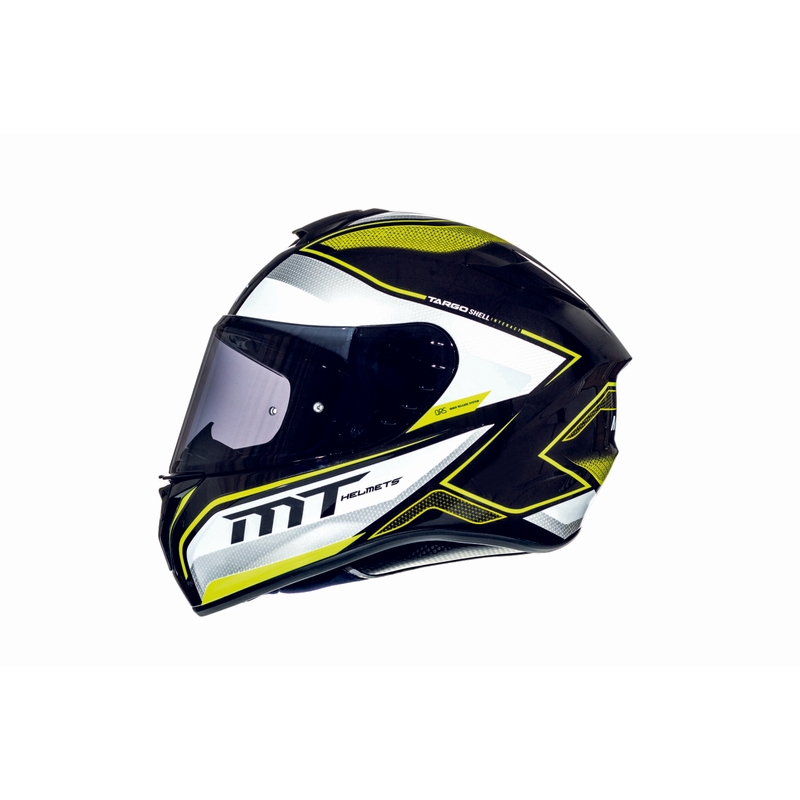 MT Targo Interact integralna motoristična čelada bela-fluo rumena