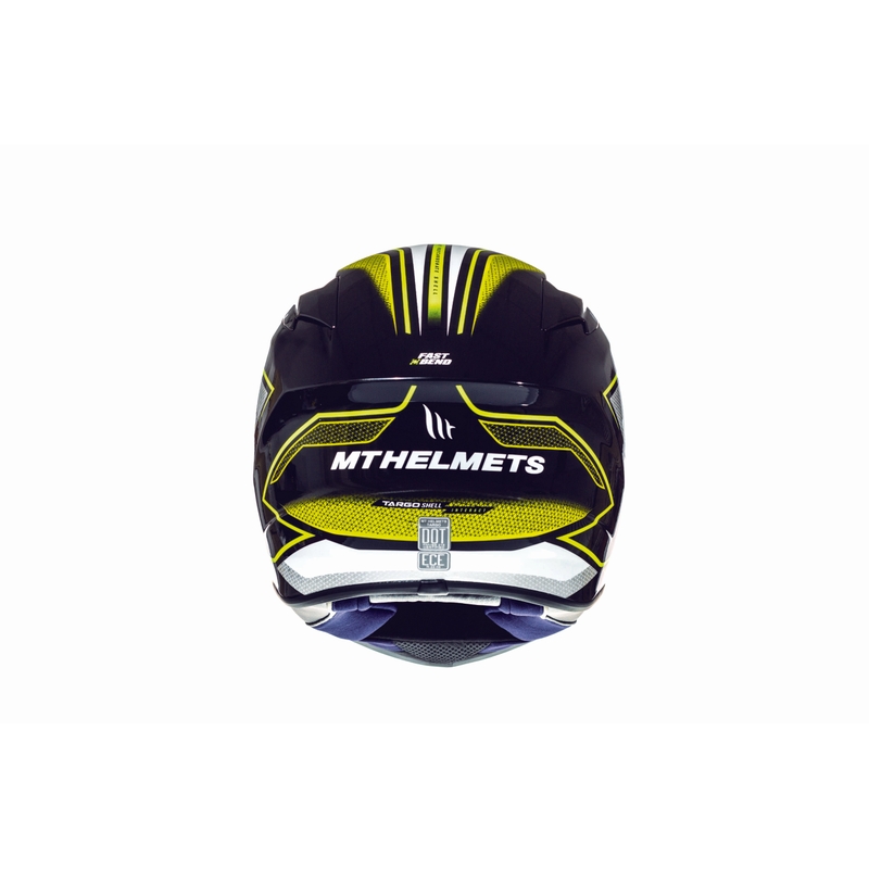 MT Targo Interact integralna motoristična čelada bela-fluo rumena
