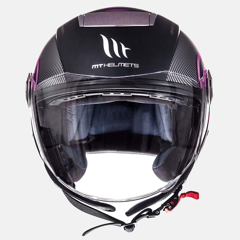 Motoristična čelada Open MT City Eleven SV Tron Black Matte Pink razprodaja