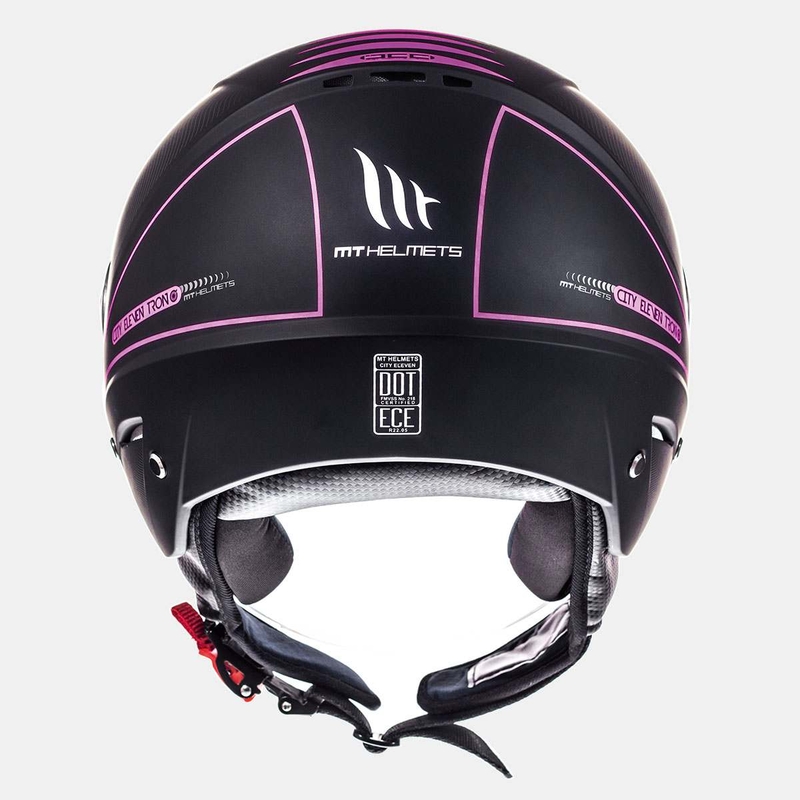 Motoristična čelada Open MT City Eleven SV Tron Black Matte Pink razprodaja