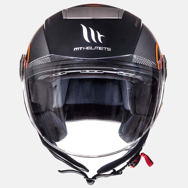 Motoristična čelada Open MT City Eleven SV Tron black matte-fluo orange razprodaja