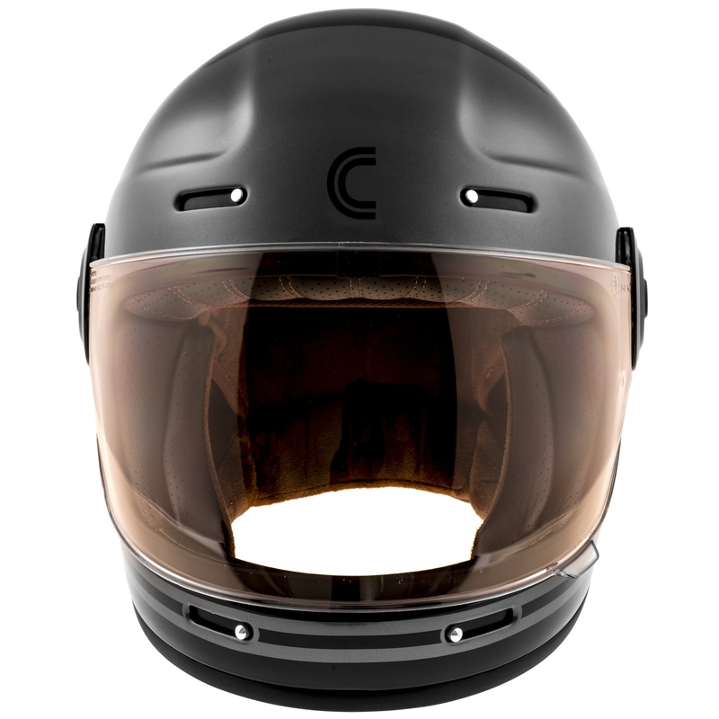 Cassida Fibre Super Hooligan Integral Motoristična čelada črno-siva