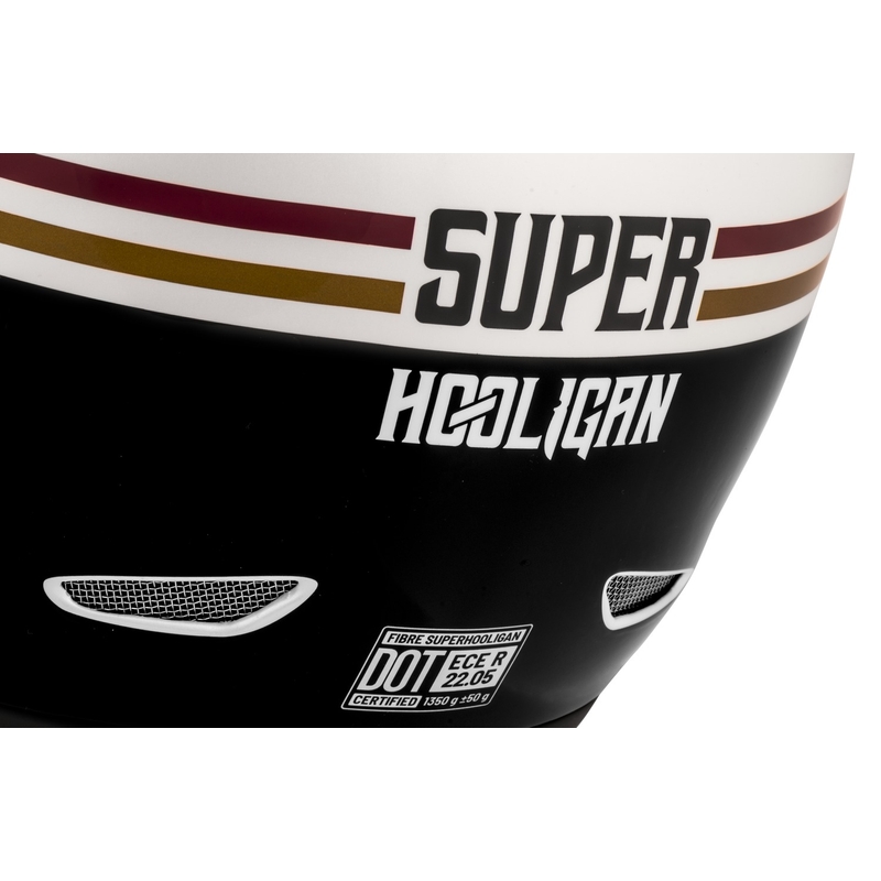 Cassida Fibre Super Hooligan integralna motoristična čelada črna in bakrena razprodaja