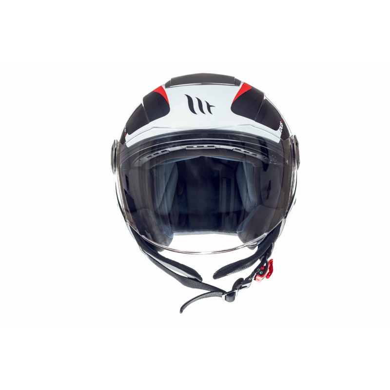 MT City Eleven SV Spark Black-White-Red Odprta motoristična čelada razprodaja