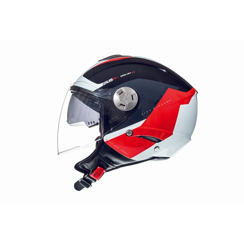 MT City Eleven SV Spark Black-White-Red Odprta motoristična čelada razprodaja