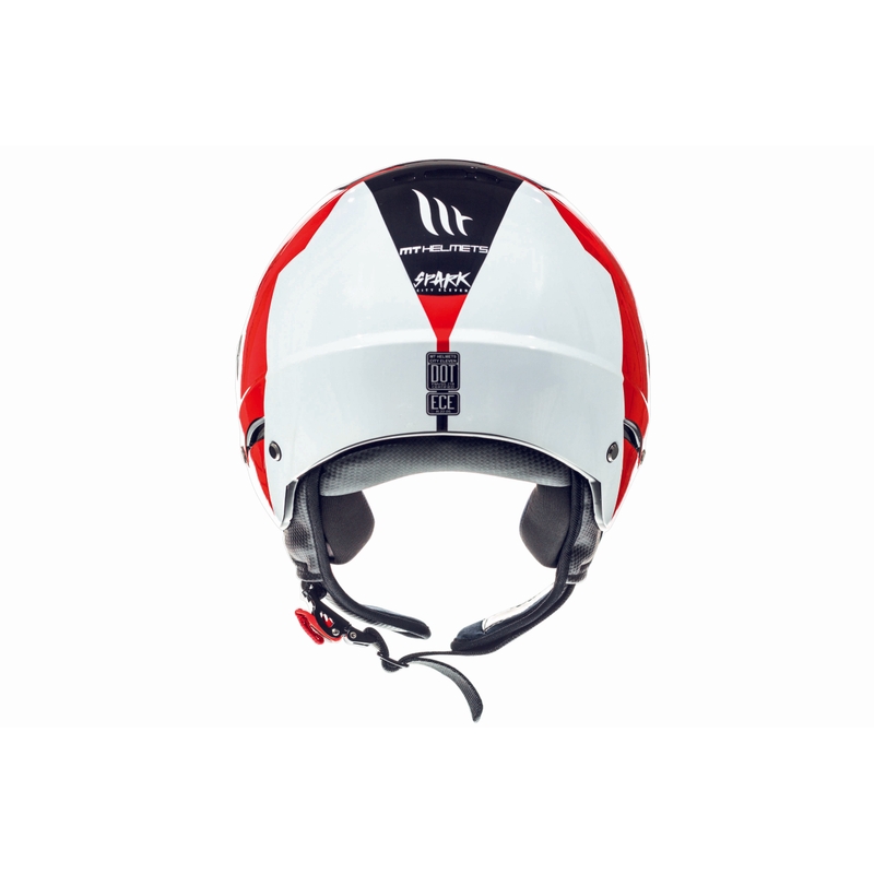 MT City Eleven SV Spark Black-White-Red Odprta motoristična čelada razprodaja