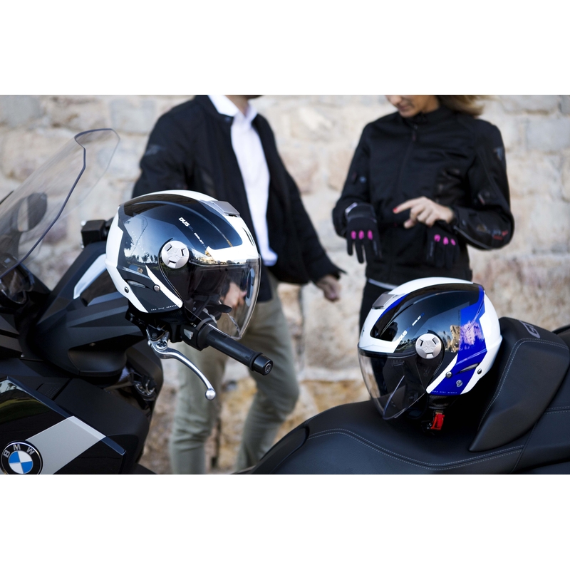 MT City Eleven SV Spark Black-White-Red Odprta motoristična čelada razprodaja