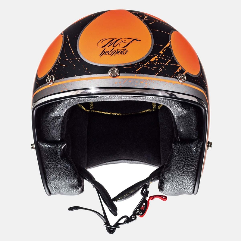 MT LeMans SV Flaming fluo oranžna odprta motoristična čelada razprodaja