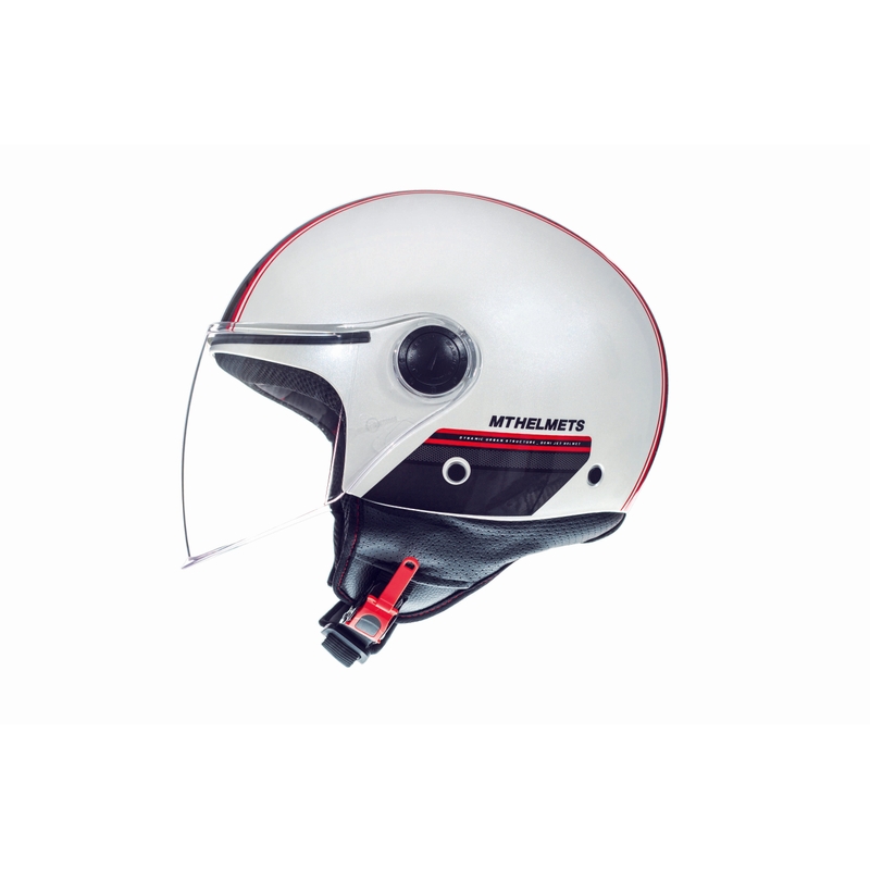 Motoristična čelada Open MT Street Entire White-Black-Red razprodaja