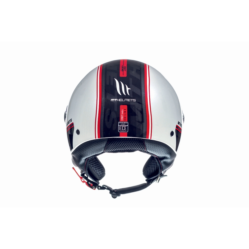 Motoristična čelada Open MT Street Entire White-Black-Red razprodaja