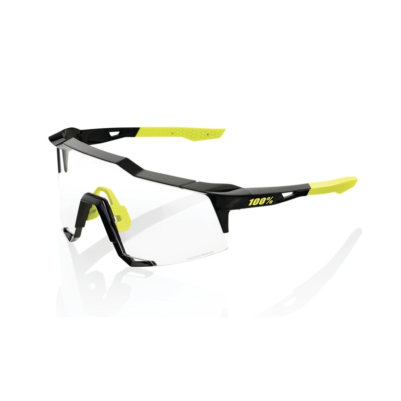 Sončna očala 100% SPEEDCRAFT Gloss Black črno-rumena (fotokromna stekla)